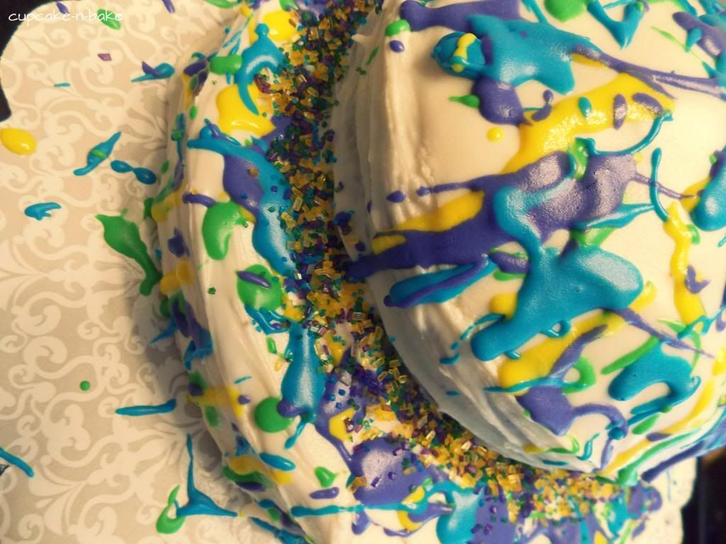 Cute Paint Splatter Birthday Cake via @cupcake_n_bake #birthdaycake