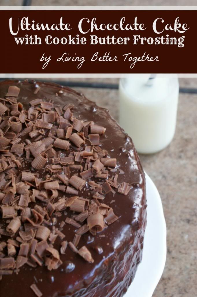  Chocolate Cake with Cookie Butter Frosting via Living Better Together