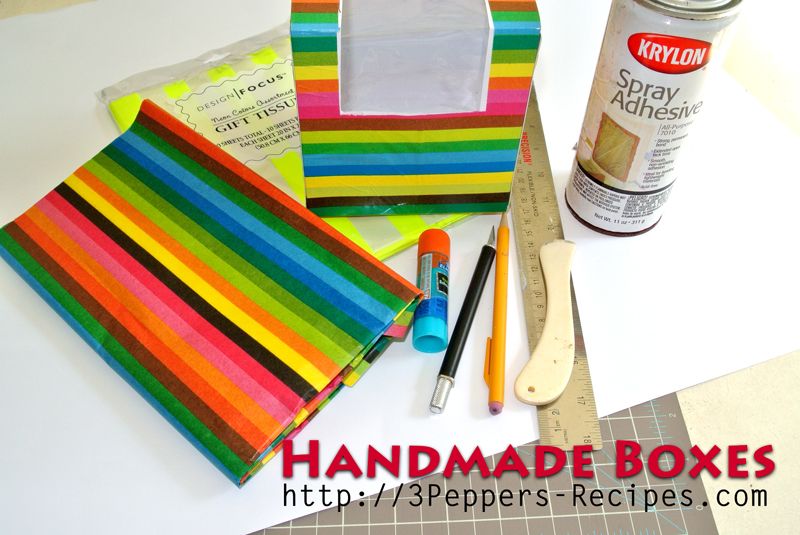  Colorful Handmade Gift Boxes via 3 Peppers