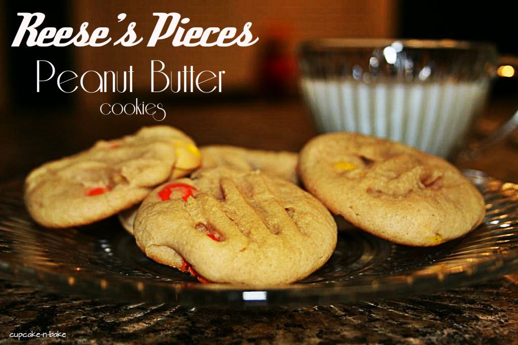 Reese's Pieces PB Cookies via @cupcake_n_bake