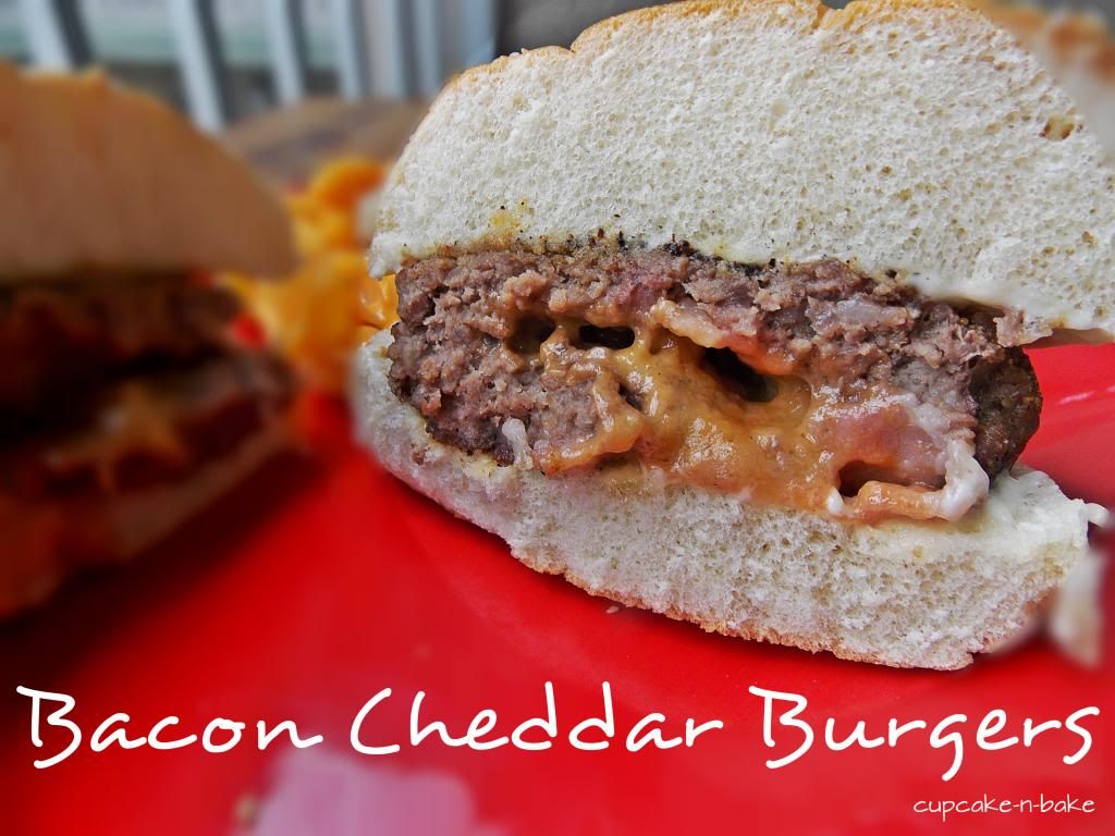  Bacon Cheddar Burgers by @cupcake_n_bake #bacon #burgers
