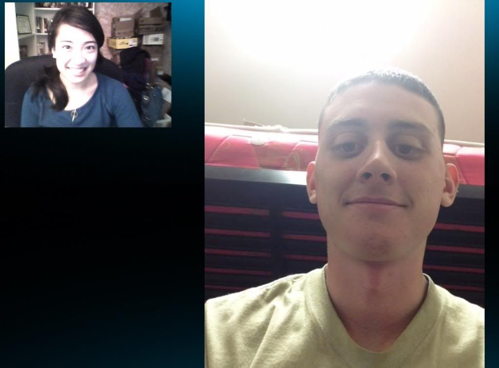 Skyping with my handsome crew chief Skyping with my handsome crew chief