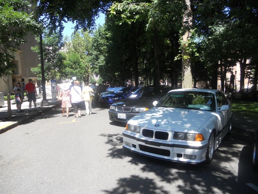 a line of BMW's