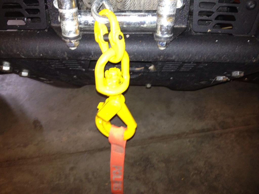 Installed D ring tie downs on trailer and new hook on winch PRC