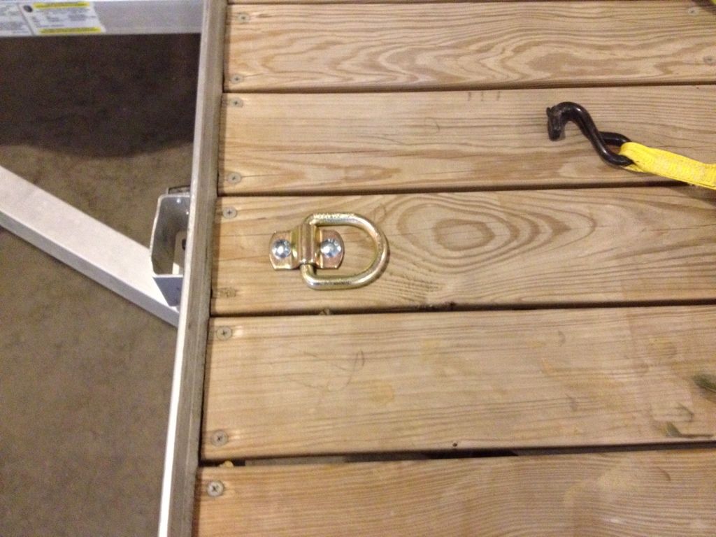 Installed D ring tie downs on trailer and new hook on winch PRC