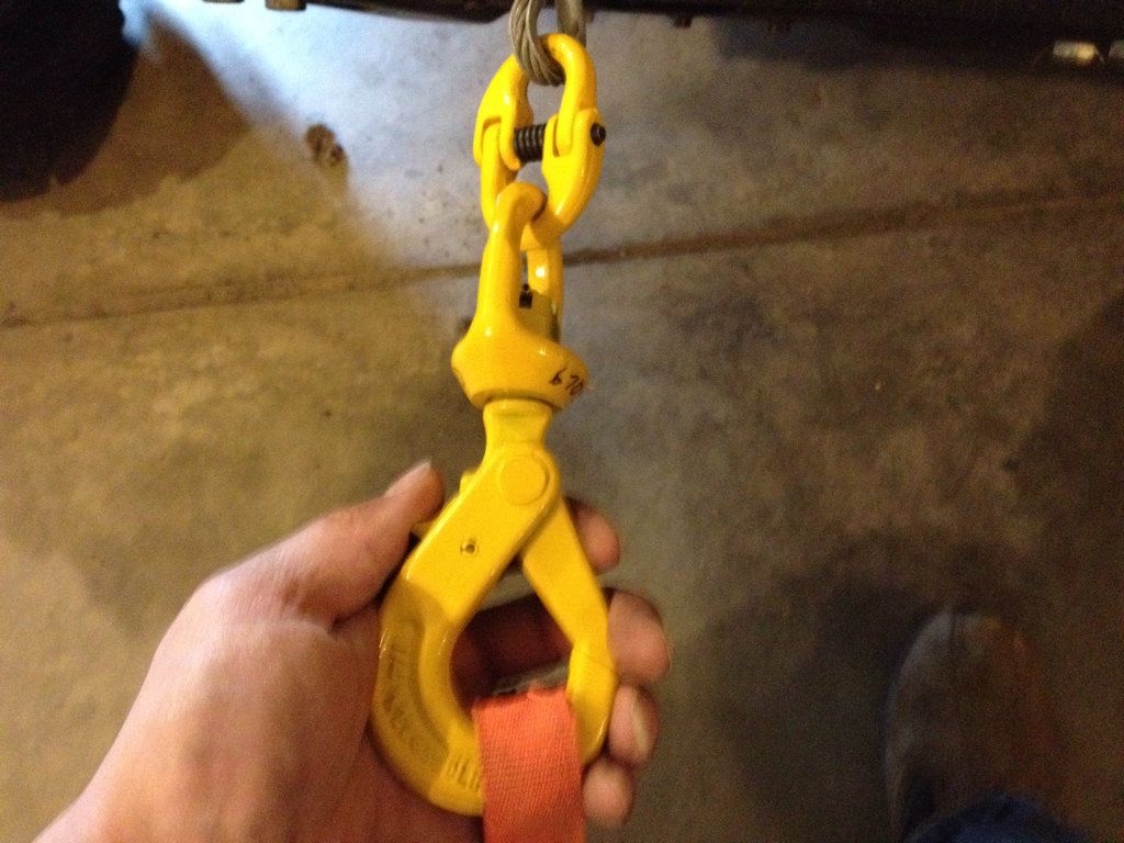 Installed D ring tie downs on trailer and new hook on winch PRC