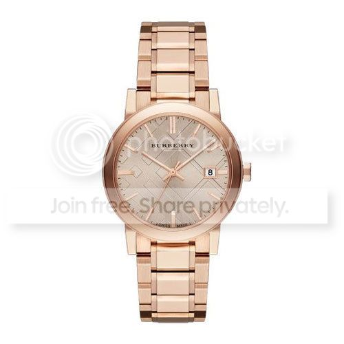 rose gold watch burberry